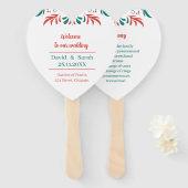 カラフルフローラ結婚式 プログラム ハンドファン (正面&裏面)