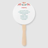 カラフルフローラ結婚式 プログラム ハンドファン (裏面)