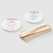 カラフルフローラ結婚式 プログラム ハンドファン (組立なし)