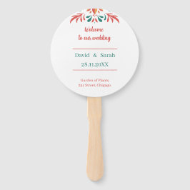 カラフルフローラ結婚式 プログラム ハンドファン