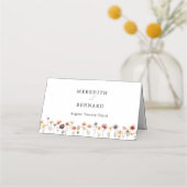 カラフルフローラ結婚折り畳み座席表 プレイスカード (裏面)
