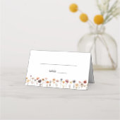 カラフルフローラ結婚折り畳み座席表 プレイスカード (正面)
