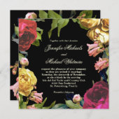 カラフルフローラ結婚業 招待状 (正面/裏面)