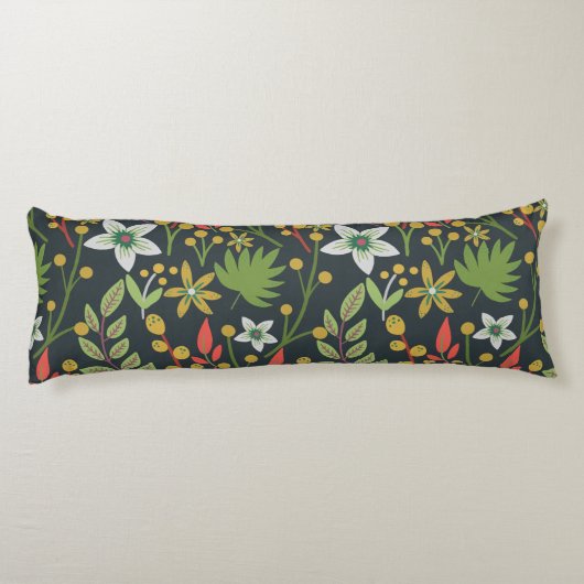 カラフルフローラ継ぎ目の無い花と離れ ボディピロー (裏面)