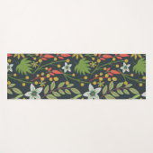 カラフルフローラ継ぎ目の無い花と離れ ヨガマット (正面(横))