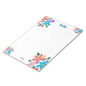 カラフルフローラ線メモ帳 ノートパッド (アングル)