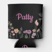 カラフルフローラ編集可能な絶縁クーラーボックス 缶クーラー (正面)