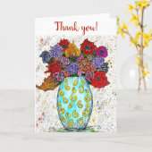 カラフルフローラ花グリーティングカード カード (黄色い花)