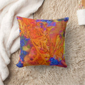 カラフルフローラ装飾用クッション クッション (ブランケット)