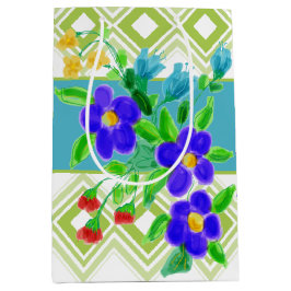 カラフルフローラ設計者 ミディアムペーパーバッグ