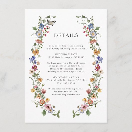 カラフルフローラ詳細 エンクロージャーカード (正面)