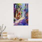 カラフルフローラ路地春 ポスター (キッチン)