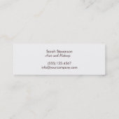 カラフルフローラ金ゴールドストライプのファッション及び美しい スキニー名刺 (裏面)