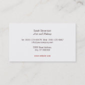 カラフルフローラ金ゴールドストライプのファッション及び美しい 名刺 (裏面)