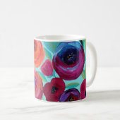 カラフルフローラ開花 コーヒーマグカップ (正面右)