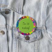 カラフルフローラ13番目の誕生日ボタン 缶バッジ (インサイチュ)