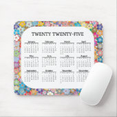 カラフルフローラ2025カレンダーマウスパッド マウスパッド (マウス)