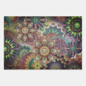 カラフルフローラ3セット ラッピングペーパーシート (正面2)