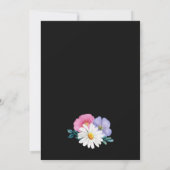 カラフルフローラ50歳の誕生日パーティー 招待状 (裏面)