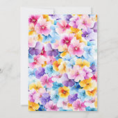カラフルフローラ75th誕生日パーティー 招待状 (裏面)