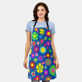 カラフルフローラ エプロン (着用した状態)