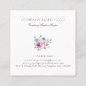 カラフルフローラ スクエア名刺 (裏面)