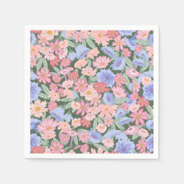 カラフルフローラ スタンダードカクテルナプキン