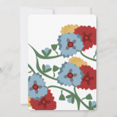 カラフルフローラ&ビーガーデンファースト誕生日 招待状 (裏面)