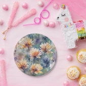 カラフルフローラ ペーパープレート (パーティー)