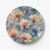 カラフルフローラ ペーパープレート (正面)
