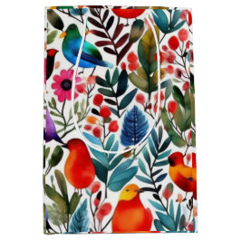 カラフルフローラ ミディアムペーパーバッグ