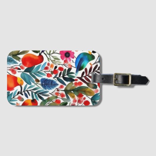 カラフルフローラ ラゲッジタグ (正面横)