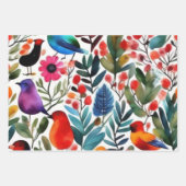 カラフルフローラ ラッピングペーパーシート (正面3)