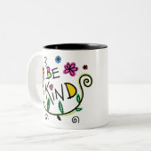 カラフルフローラ |優しい ツートーンマグカップ (正面左)