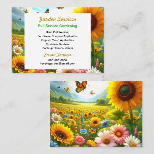 カラフルフローラ 名刺 (正面/裏面)