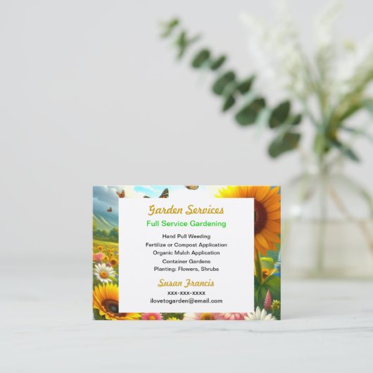 カラフルフローラ 名刺 (スタンド正面)