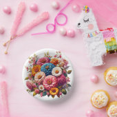 カラフルフローラ/春《植物》百日草/バラ ペーパーボウル (パーティー)