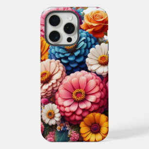 カラフルフローラ/春《植物》百日草/バラ iPhone 15 PRO MAXケース