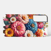 カラフルフローラ/春《植物》百日草/バラ SAMSUNG GALAXYケース (裏面横)
