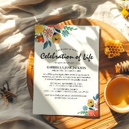 カラフルフローラ | 生命お祝い 招待状