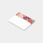 カラフルフローラ、金ゴールドエレガントファッションパーソナライズされた ポストイット (アングル)