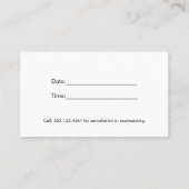 カラフルフローラ、金ゴールドサロンアポイントメントアラーム 予約カード (裏面)