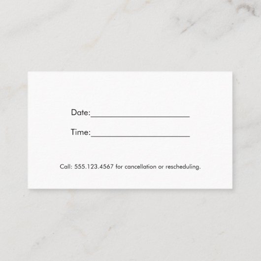 カラフルフローラ、金ゴールドサロンアポイントメントアラーム 予約カード (裏面)