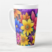 カラフルフローラ#990 -ラテマグカップ カフェラテマグ (左アングル)