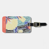 カラフルフローラE.A.セギパーソナライズされた ラゲッジタグ (正面横)