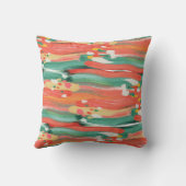 カラフルブモダンラシ |家族の写真 |イニシャル クッション (裏面)