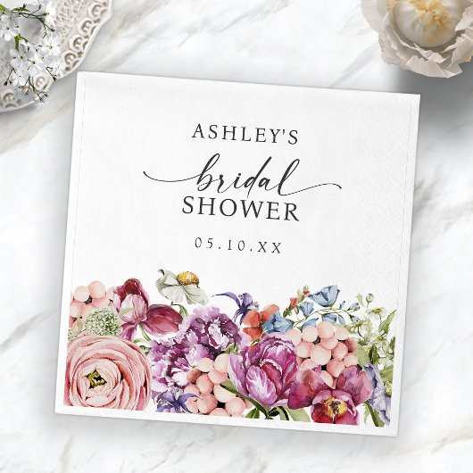 カラフルブライダルシャワー スタンダードカクテルナプキン