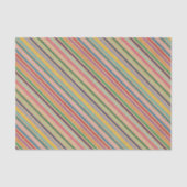 カラフルブラウンストライプクラフト上の素朴フェイクパターン 薄葉紙 (正面)