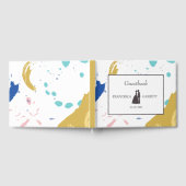 カラフルブラシストロークとイラストレーション ゲストブック (全面)