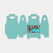 カラフルブラシストロークの黒カスタム文字 フェイバーボックス (折り畳みなし)